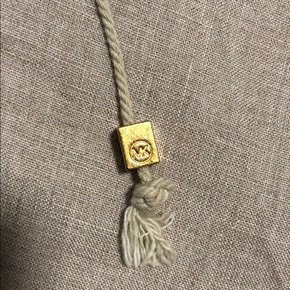 3/30$ Michael Kors linen long sleeve blouse lace up M - Picture 3 of 5